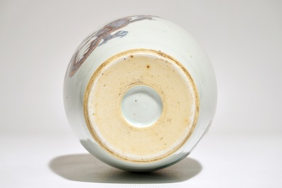 A Chinese doucai "dragon" meiping vase, 20th C.