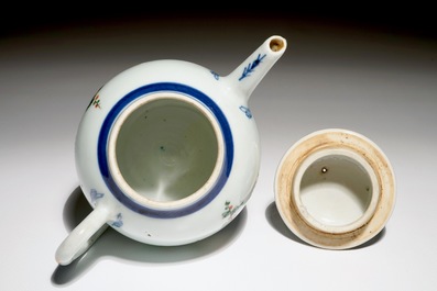 A Chinese famille verte teapot and cover, Kangxi
