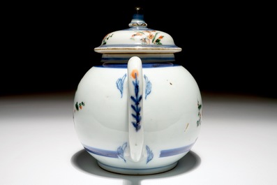 A Chinese famille verte teapot and cover, Kangxi