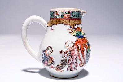 A fine Chinese famille rose milk jug, Yongzheng