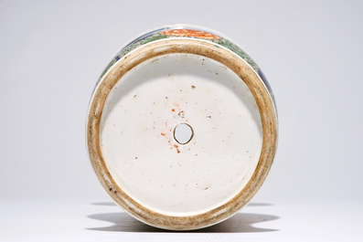 A Chinese famille verte yenyen vase with floral design, Kangxi