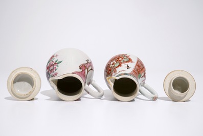 A Chinese Dutch-decorated Amsterdams bont and a famille rose milk jug and cover, Qianlong