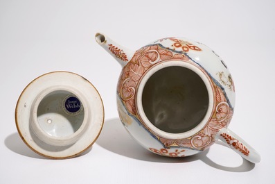 A Dutch-decorated Amsterdams bont teapot and cover, Qianlong