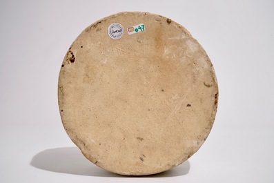 A Chinese Cizhou cream-glazed sgraffiato pillow, Song, 12th C.