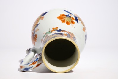 A Chinese verte-imari jug with floral design, Qianlong