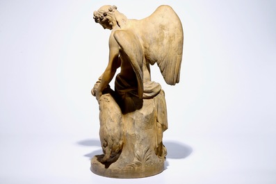 Martin-Claude Monot (Paris, 1733-1803): Le G&eacute;nie du Printemps, terre cuite, dat&eacute; 1779