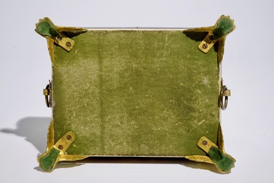 Une bo&icirc;te &agrave; couture Napoleon III en &eacute;caille de tortue incrust&eacute; d'argent et mont&eacute; en bronze dor&eacute;, France, 19&egrave;me
