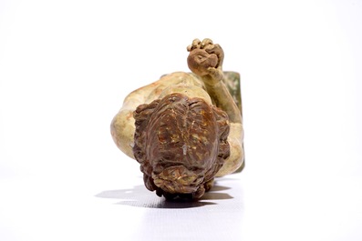 Un grand mod&egrave;le d'Eve en bois sculpt&eacute; polychrome, France, 17&egrave;me