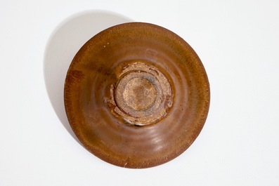 A Chinese Jian russet brown glazed tea bowl, Song