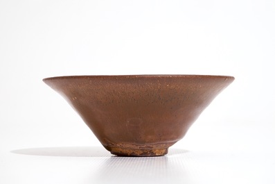 A Chinese Jian russet brown glazed tea bowl, Song