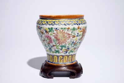 A Chinese famille rose spittoon for the Peranakan or Nyonya market, 19th C.