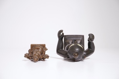 Deux figures en bronze, Inde ou N&eacute;pal, 18/19&egrave;me
