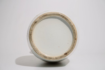 A Chinese qianjiang cai vase with "100 antiquities" design, 19/20th C.