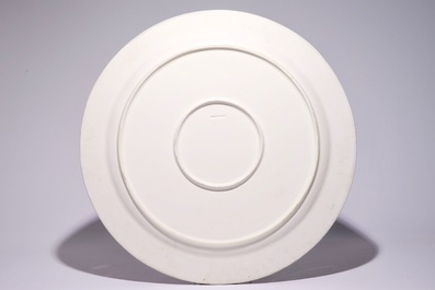 Joost Gevaert: A very large round dish with fish on a blue ground, ca. 2013