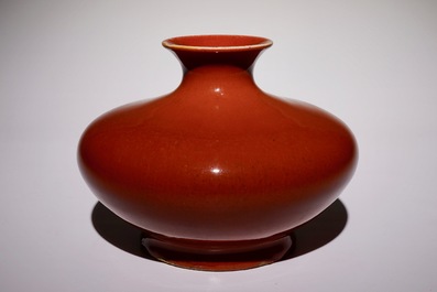 A Chinese monochrome sang-de-boeuf-glazed vase, 19th C.