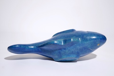Xavier Alvarez (France, 1949), &ldquo;Le Blue Lagoon&rdquo;, un bronze &agrave; patine bleue