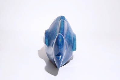 Xavier Alvarez (France, 1949), &ldquo;Le Blue Lagoon&rdquo;, un bronze &agrave; patine bleue