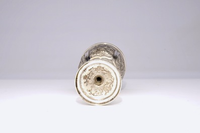 A Chinese silver trophy cup with inscription, dated 1902