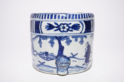 Een Chinese blauw-witte wierookbrander, Ming, Wanli