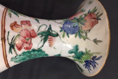 A pair of Chinese famille rose "Wu Shuang Pu" vases, 19th C.