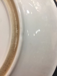 A Chinese qianjiang cai landscape dish, 19/20th C.
