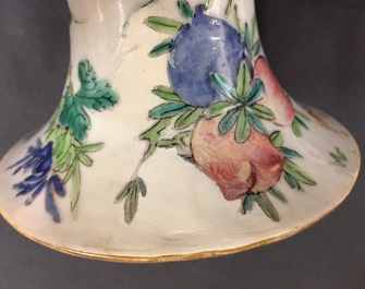 A pair of Chinese famille rose "Wu Shuang Pu" vases, 19th C.