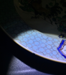 A pair of Chinese famille rose cockerel plates, Yongzheng