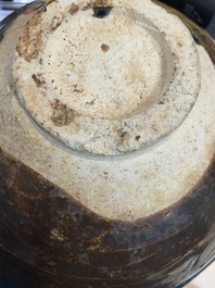 A Chinese Jian black and brown splashed bowl, Song
