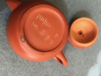 Two Chinese Yixing teapots and covers, 19th C.