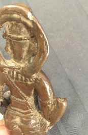 A bronze pilgrimage figure, Northern India, 10-12th C.