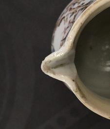 A fine Chinese famille rose teapot and matching milk jug, Yongzheng