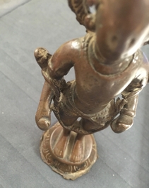 A bronze pilgrimage figure, Northern India, 10-12th C.