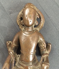 A bronze pilgrimage figure, Northern India, 10-12th C.