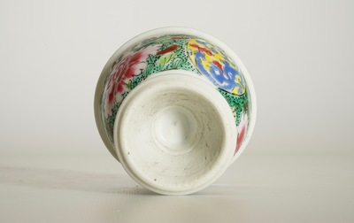 A Chinese famille rose "dragon" stem cup, Yongzheng