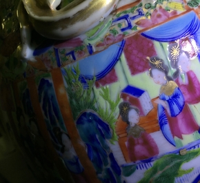 Two tall Chinese famille rose vases, incl. a rare Canton example, 19th C.
