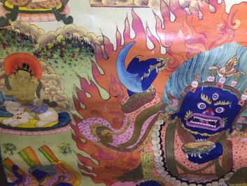 A thangka depicting Mahakala, Tibet or Nepal, 19/20th C.