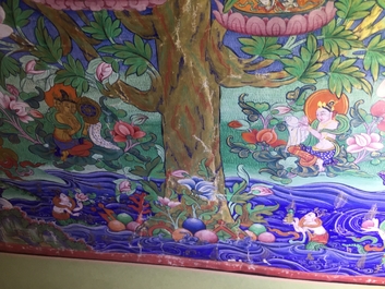 A Refuge Tree thangka, Tibet or Nepal, 19/20th C.