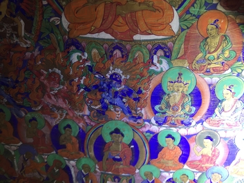 A Refuge Tree thangka, Tibet or Nepal, 19/20th C.