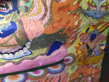 A thangka depicting Mahakala, Tibet or Nepal, 19/20th C.