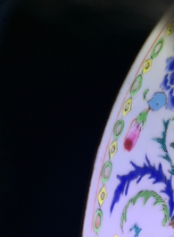 A Chinese famille rose export &ldquo;Pompadour&rdquo; dish, ca. 1745