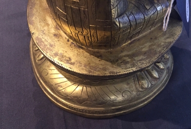 Un mod&egrave;le de Bouddha en bronze dor&eacute;, Chine, 18/19&egrave;me