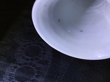 Een grote Chinese blauw-witte driedubbele gourde vaas, Kangxi