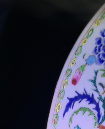A Chinese famille rose export &ldquo;Pompadour&rdquo; dish, ca. 1745