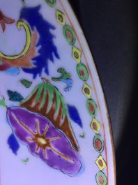 A Chinese famille rose export &ldquo;Pompadour&rdquo; dish, ca. 1745