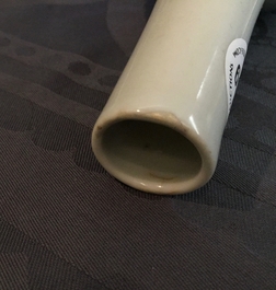 A Chinese monochrome white-glazed anhua dragon vase, 18/19th C.