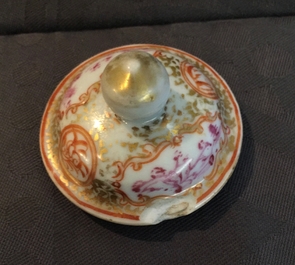 Two Chinese famille rose export milk jugs and covers, Qianlong