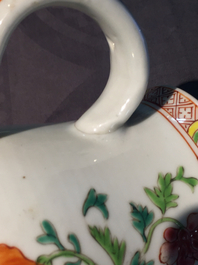 Two Chinese famille rose export porcelain beer mugs, Qianlong