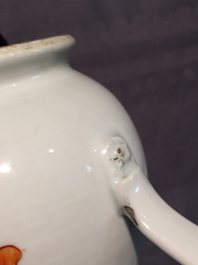 Two Chinese famille rose export porcelain beer mugs, Qianlong