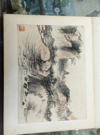 Un album d'aquarelles chinoises et calligraphie, 19/20&egrave;me