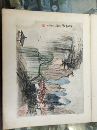 Un album d'aquarelles chinoises et calligraphie, 19/20&egrave;me